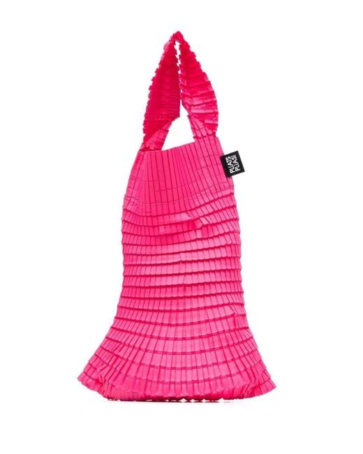 Pleats Please Issey Miyake Layered Pleated Tote Bag in Pink Lyst
