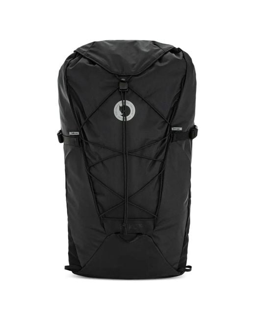 Fjallraven Black Abisko Hike Lite Bungee-Cord Drawstring Backpack