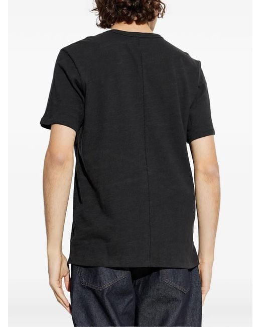 Rag & Bone Black Logo-Embroidered T-Shirt for men