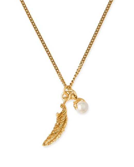 Emanuele Bicocchi Metallic Piuma Pearl Necklace