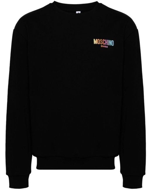 Moschino Sweatshirt mit Logo-Stickerei in Black für Herren