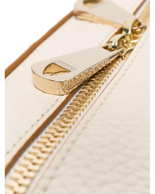 Aspinal Natural Camera A Leather Crossbody Bag