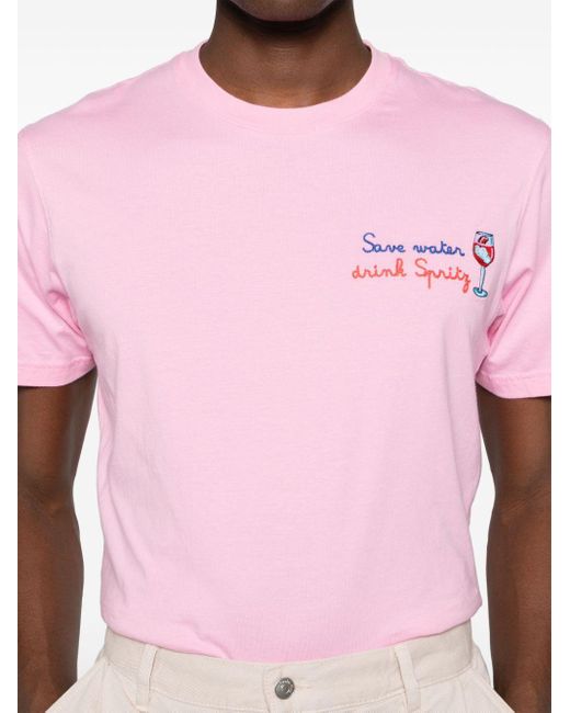 T-shirt Portofino di Mc2 Saint Barth in Pink da Uomo