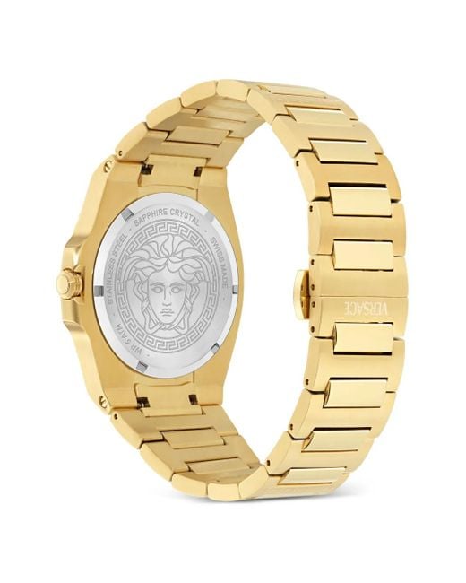 Versace Metallic Antares Greek Key 40Mm for men