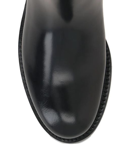 Prada Black Buckle-Strap Boots