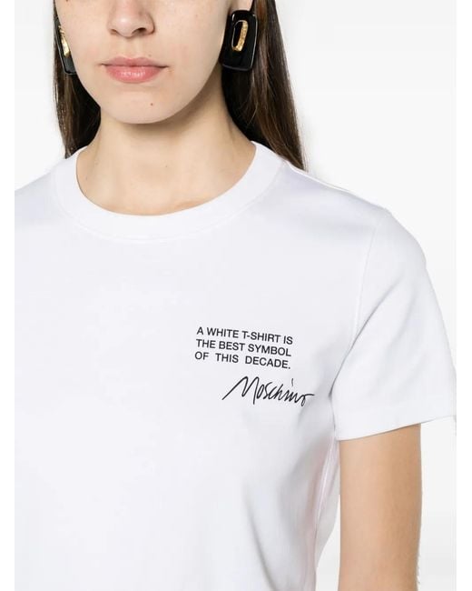 Moschino White T-Shirt With Print