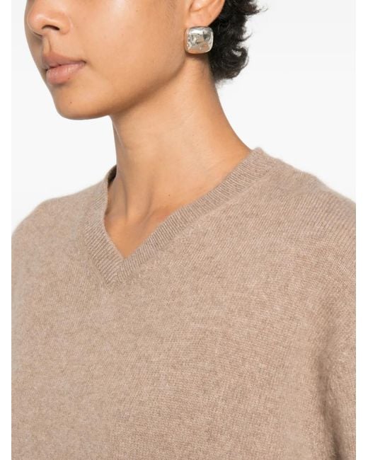 Max Mara Natural V-Neck Sweater