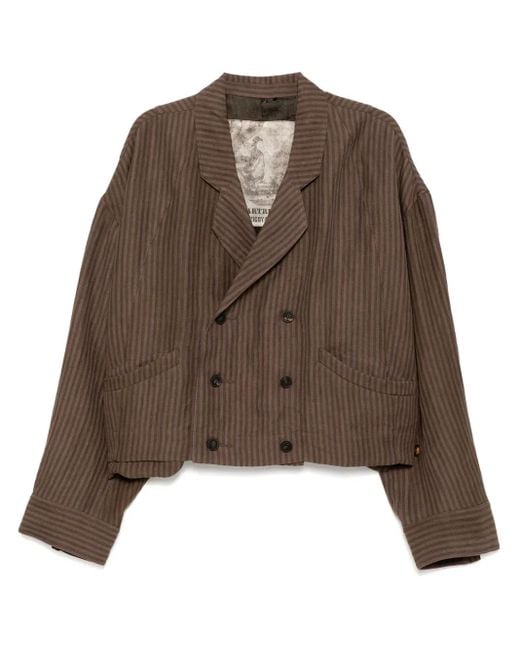 Ziggy Chen Brown Cropped Blazer for men