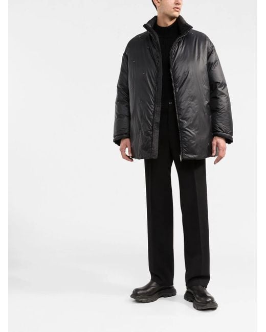 Valentino Garavani Black Reversible Rockstud Puffer Jacket for men