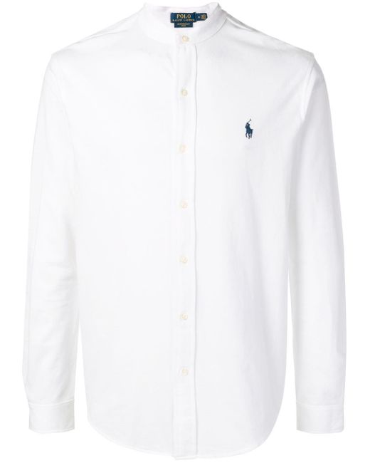 Polo Ralph Lauren Hemd mit Mandarinkragen in Weiß für Herren | Lyst DE