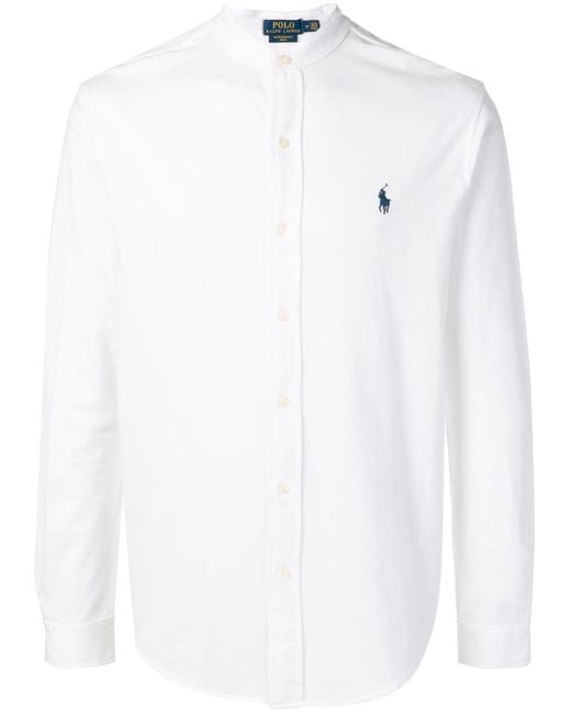 Camisa con mao Polo Ralph Lauren de hombre de color Blanco