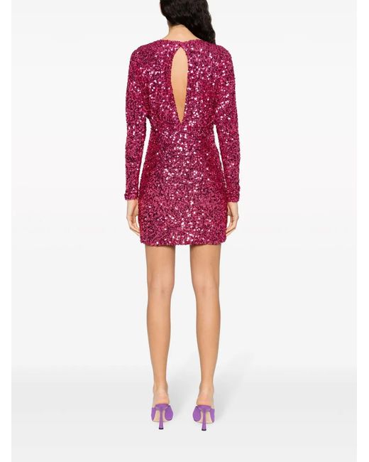 P.A.R.O.S.H. Red Sequin-Embellished Minidress