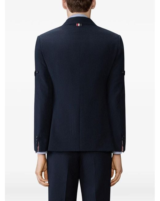 Thom Browne Blue Striped Blazer for men