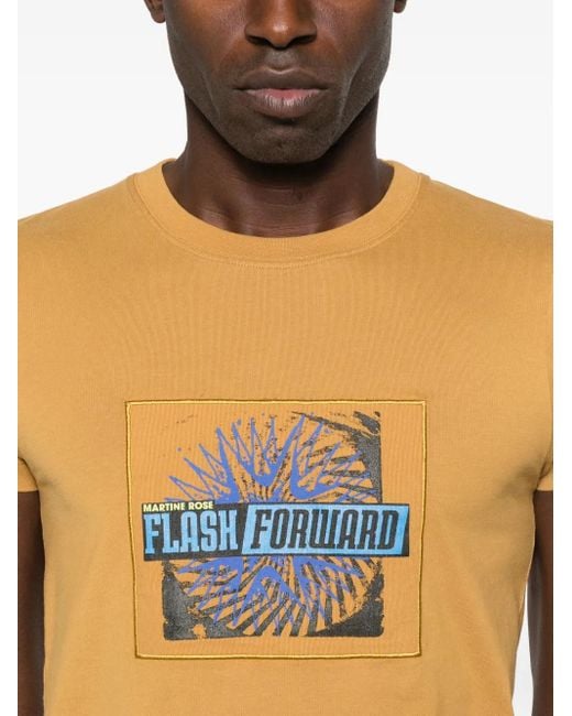 Martine Rose Shrunken T-Shirt Met Print in het Brown voor heren