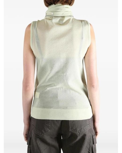 Kiko Kostadinov Green Kreiner Roll-Neck Sleeveless Top