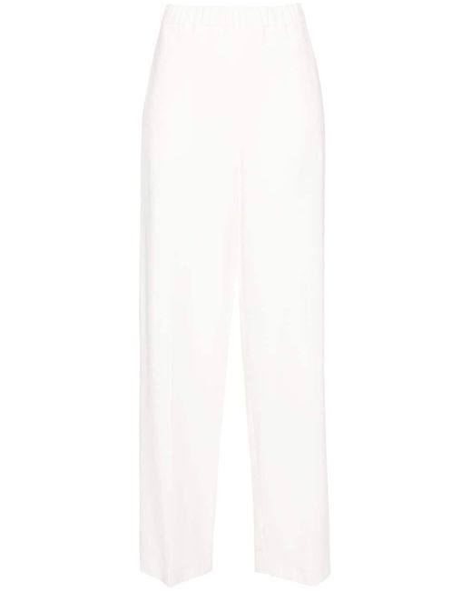 Pantalones con cinturilla elástica Fabiana Filippi de color White