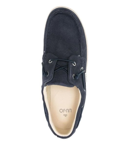 Liu Jo Blue Suede Boat Shoes for men