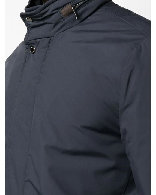 Moorer Blue Bracci-Skt Padded Coat for men