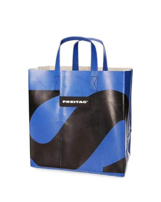 Freitag Blue Logo-Patch Tote Bag for men