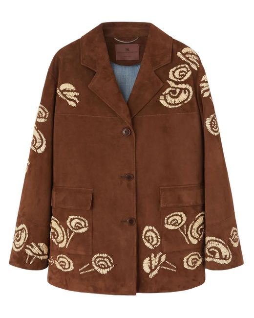 Ermanno Scervino スエード シングルジャケット Brown