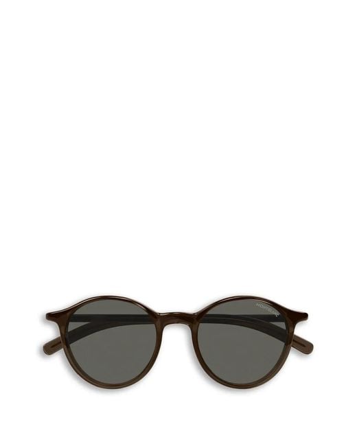 Montblanc Black Round-Frame Sunglasses
