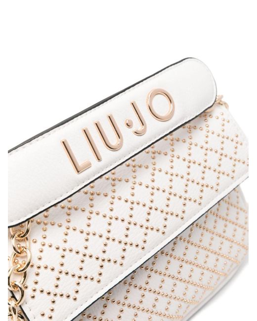 Liu Jo White Stud-embellished Tote Bag