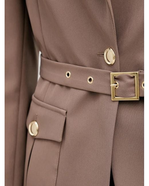 GAUDI Natural Belted Pocket Blazer