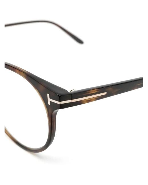 Tom Ford Brown Round-Frame Optical Glasses