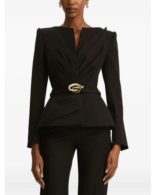 Oscar de la Renta Black Wool Jacket