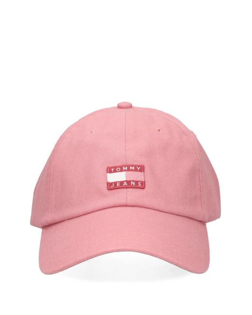 Tommy Hilfiger Pink Baseballkappe mit Logo-Patch