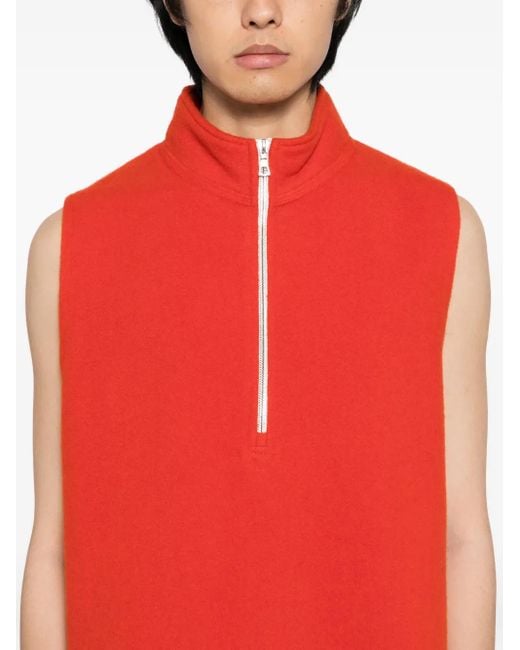 Rier Red Gilet Boutonné for men
