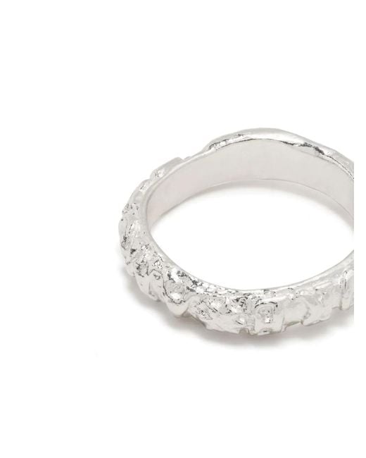Alighieri White Tempo Engraved Sterling- Ring