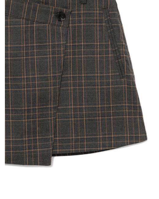 B+ AB Gray Checked Mini Skirt