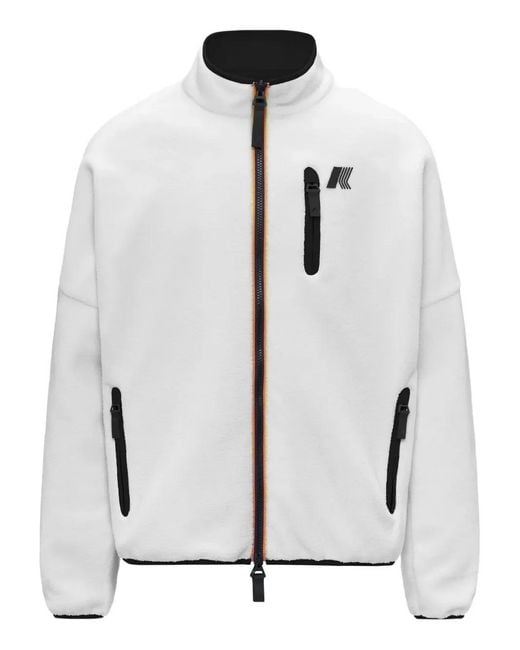 K-Way White Zip-Up Jacket for men