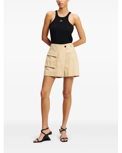 Karl Lagerfeld Natural Patch-Pocket Skort