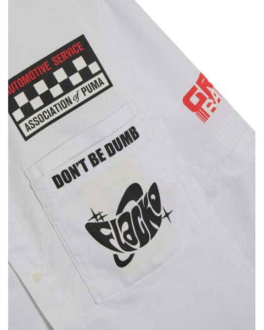 PUMA Gray X A$Ap Rocky Layered Pit Crew Button-Down Shirt for men