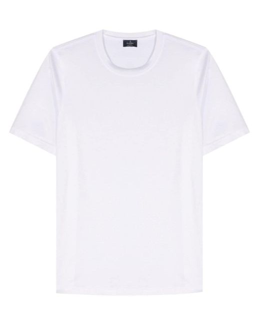 Barba Napoli White Short-sleeve Cotton T-shirt for men