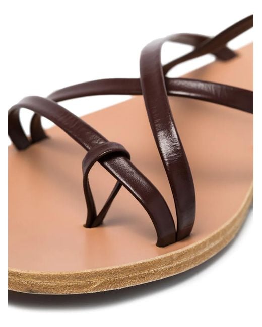 Ancient Greek Sandals Brown Morfi Leather Sandals