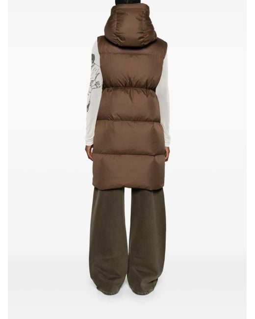 Marc O' Polo Brown Hooded Quilted Vest