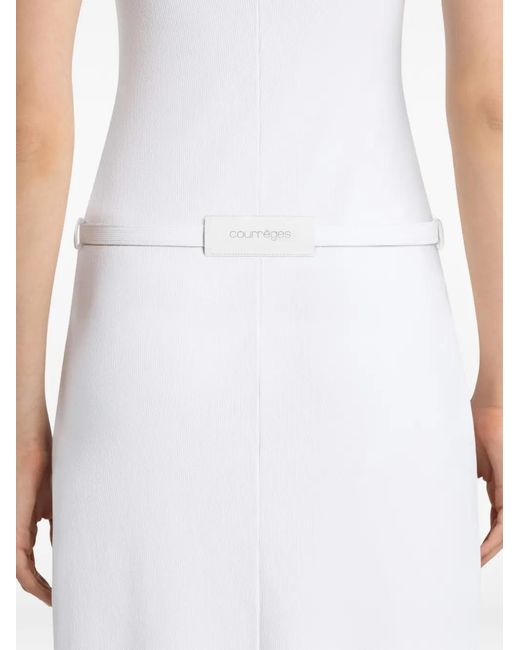 Courreges White Rib Train Playsuit