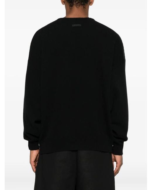 Fear Of God Black Crew-Neck Wool Sweater for men