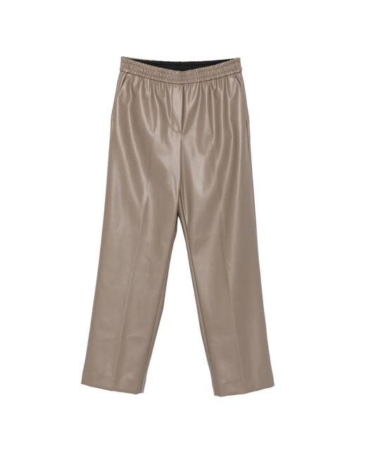Nude Pantalon Met Elastische Taille in het Gray