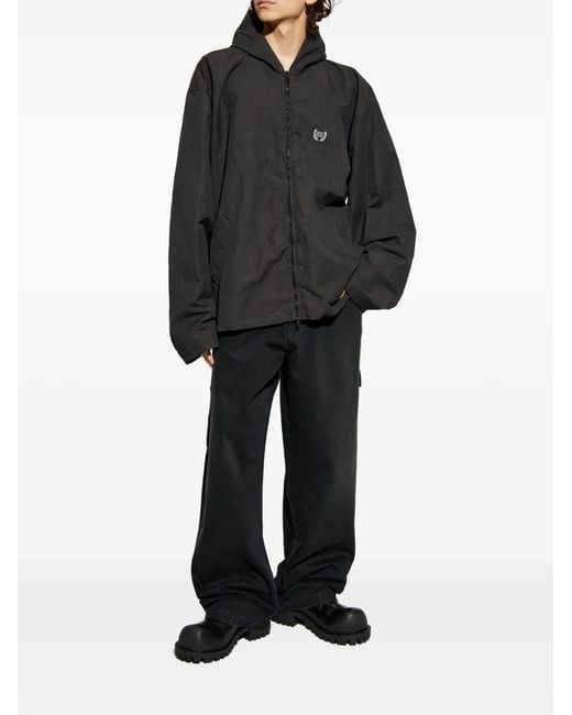 Vetements Black Logo-Patch Cargo Jeans for men