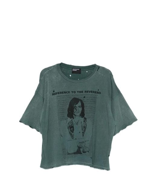Enfants Riches Deprimes Green Distressed Graphic T-Shirt for men