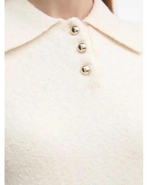 Ouí White Button Knitwear