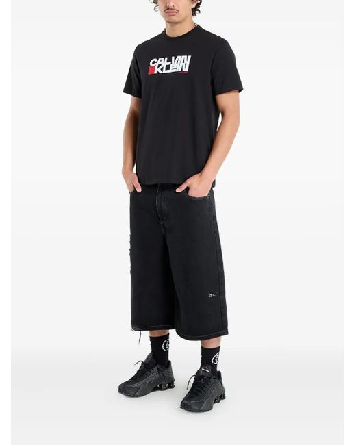 Calvin Klein Black Logo-Print T-Shirt for men