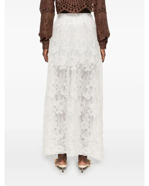 Ermanno Scervino フローラルレース スカート White