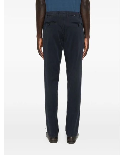 Canali Black Front-Button Trousers for men