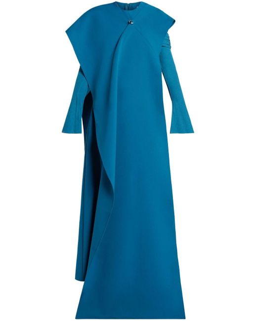 Chats by C.Dam Blue Layered Jersey Dress