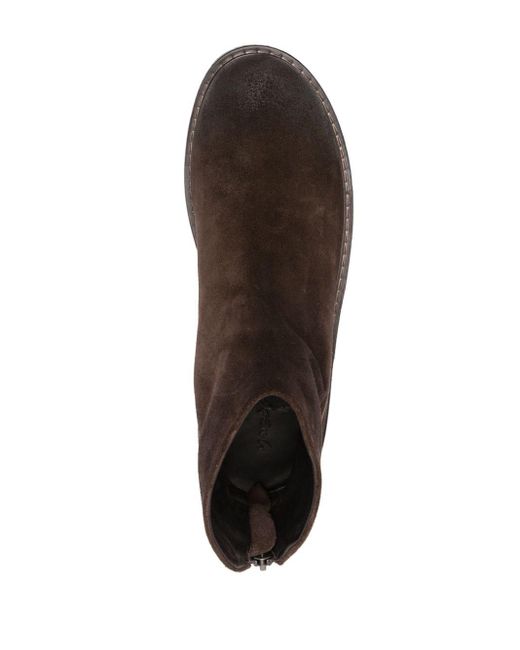 Marsèll Brown Round-toe Suede Ankle Boots for men